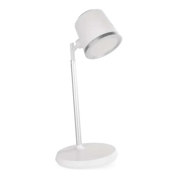 Lámpara de mesa LED regulable y recargable 4en1 LED/6W/3,7V 3000K/4000K/6500K 1500mAh blanco