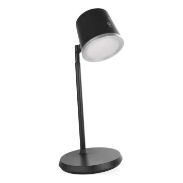 Lámpara de mesa LED regulable y recargable 4en1 LED/6W/3,7V 3000K/4000K/6500K 1500mAh negro