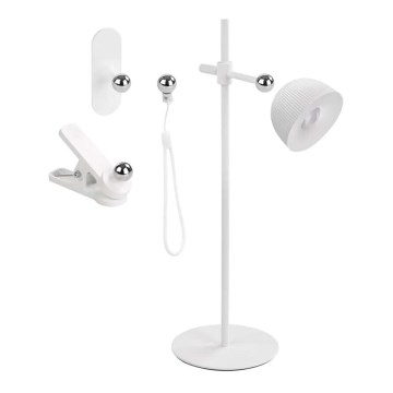 Lámpara de mesa LED regulable y recargable magnética 4en1 LED/4,2W/3,7V 4000K 1200mAh blanco