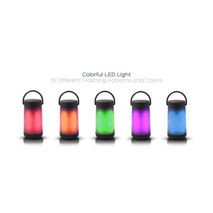 Lámpara de mesa LED RGB con altavoz bluetooth 5W/3.7V 2000 mAh