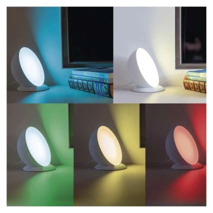 Lámpara de mesa LED RGB regulable GoSmart LED/7W/230V Wi-Fi blanco