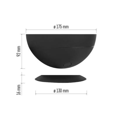 Lámpara de mesa LED RGB regulable GoSmart LED/7W/230V Wi-Fi negro