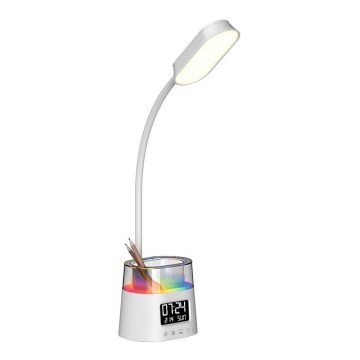 Lámpara de mesa LED RGBW regulable con portalápices FALCON LED/10W/5V