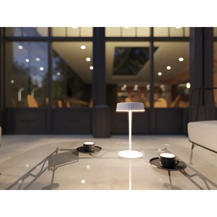 Lámpara de mesa LED solar recargable y regulable VIVIEN LED/3W/5V 2700K 1600 mAh IP54 blanco