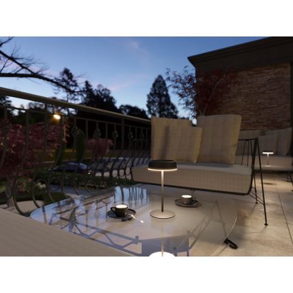 Lámpara de mesa LED solar recargable y regulable VIVIEN LED/3W/5V 2700K 1600 mAh IP54 negro