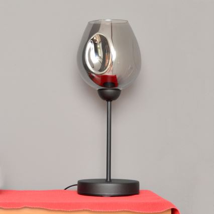 Lámpara de mesa LILI 1xE27/15W/230V negro/gris