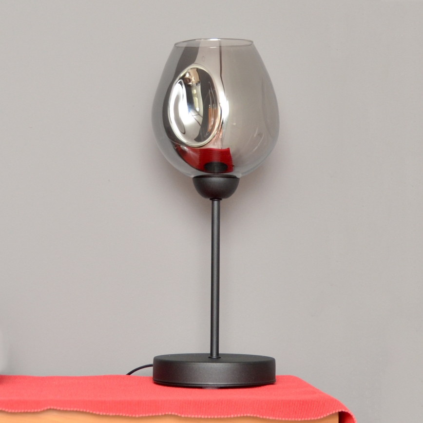 Lámpara de mesa LILI 1xE27/15W/230V negro/gris
