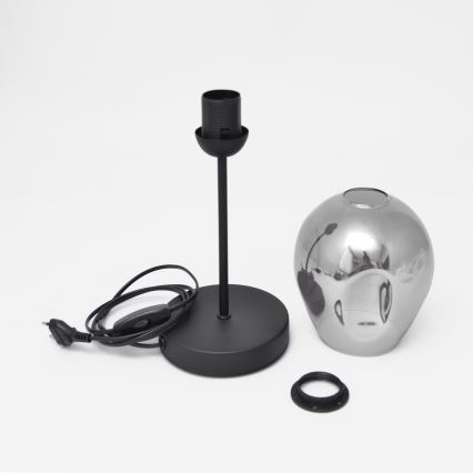 Lámpara de mesa LILI 1xE27/15W/230V negro/gris