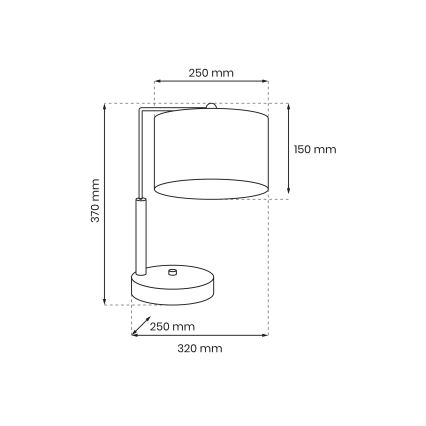 Lámpara de mesa LINO 1xE27/60W/230V