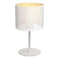 Lámpara de mesa LOFT SHADE 1xE27/60W/230V diá. 18 cm blanco/dorado