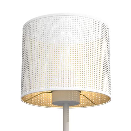 Lámpara de mesa LOFT SHADE 1xE27/60W/230V diá. 18 cm blanco/dorado