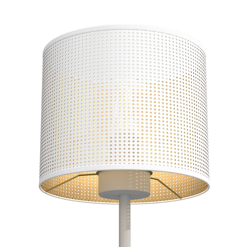 Lámpara de mesa LOFT SHADE 1xE27/60W/230V diá. 18 cm blanco/dorado