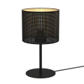 Lámpara de mesa LOFT SHADE 1xE27/60W/230V diá. 18 cm negro/dorado