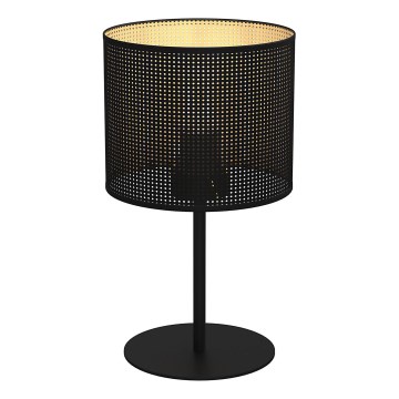 Lámpara de mesa LOFT SHADE 1xE27/60W/230V diá. 18 cm negro/dorado