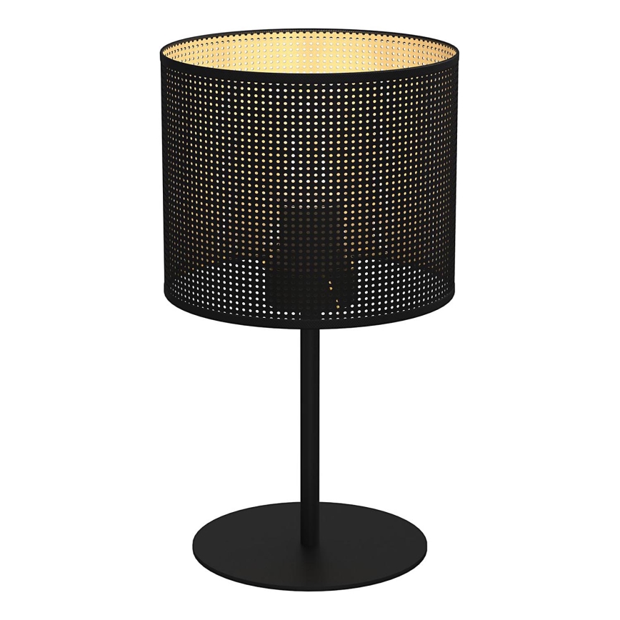 Lámpara de mesa LOFT SHADE 1xE27/60W/230V diá. 18 cm negro/dorado