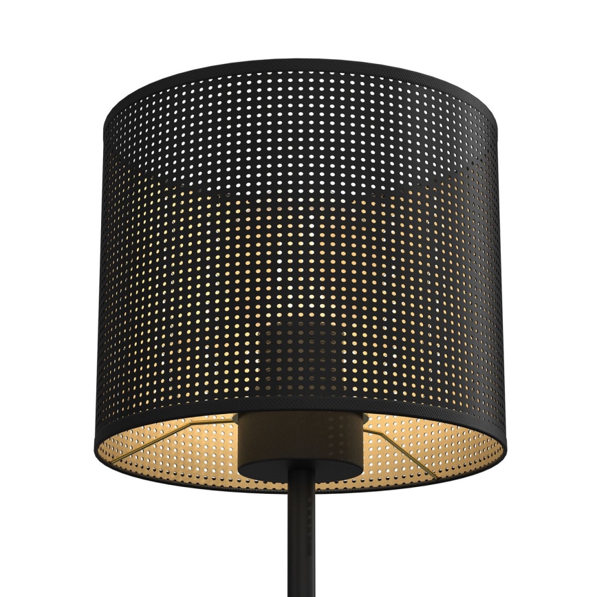 Lámpara de mesa LOFT SHADE 1xE27/60W/230V diá. 18 cm negro/dorado