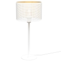 Lámpara de mesa LOFT SHADE 1xE27/60W/230V diá. 25 cm blanco/dorado
