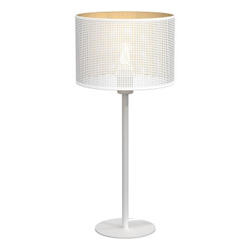 Lámpara de mesa LOFT SHADE 1xE27/60W/230V diá. 25 cm blanco/dorado