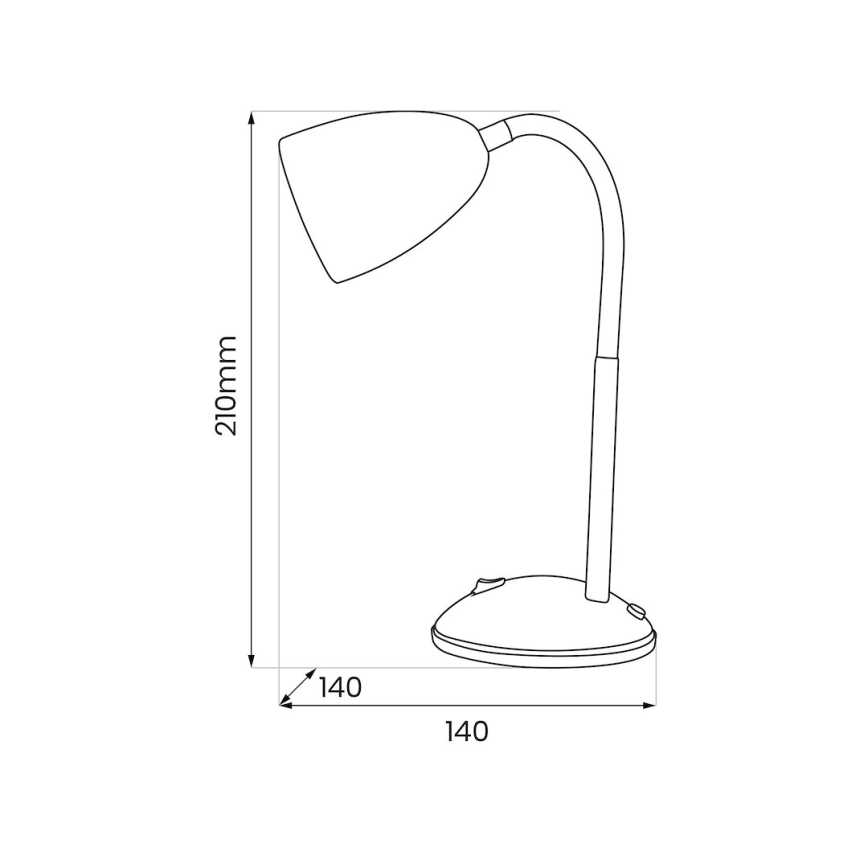 Lámpara de mesa LOGIC 1xE27/60W/230V blanco