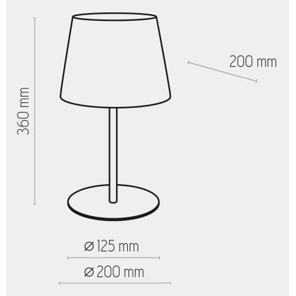 Lámpara de mesa MAJA 1xE27/15W/230V negro