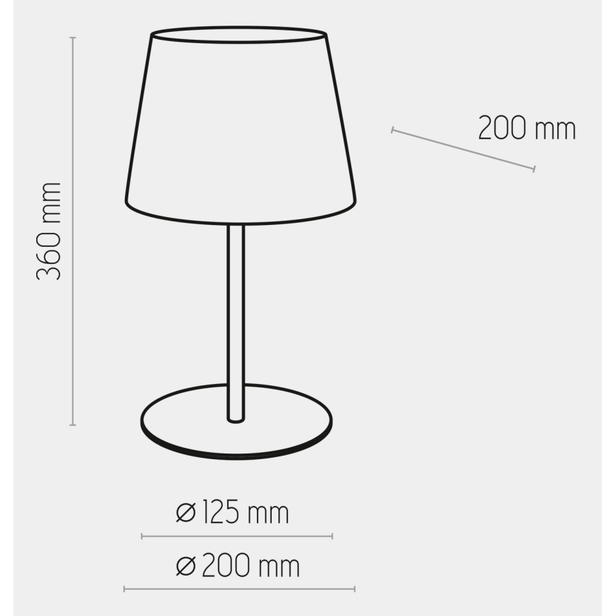 Lámpara de mesa MAJA 1xE27/15W/230V negro