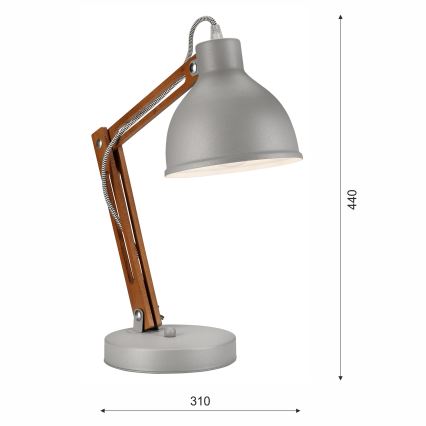 Lámpara de mesa MARCELLO 1xE27/60W/230V haya - FSC Certificado