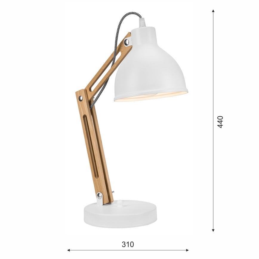 Lámpara de mesa MARCELLO 1xE27/60W/230V haya - FSC Certificado