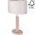Lámpara de mesa MERCEDES 1xE27/40W/230V 46 cm color crema/roble – FSC Certificado