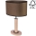 Lámpara de mesa MERCEDES 1xE27/40W/230V 46 cm marrón/roble – FSC Certificado