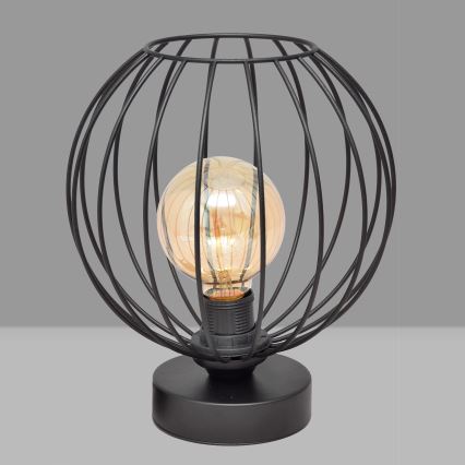 Lámpara de mesa MERCURE 1xE27/15W/230V negro