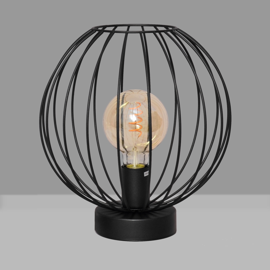 Lámpara de mesa MERCURE 1xE27/15W/230V negro