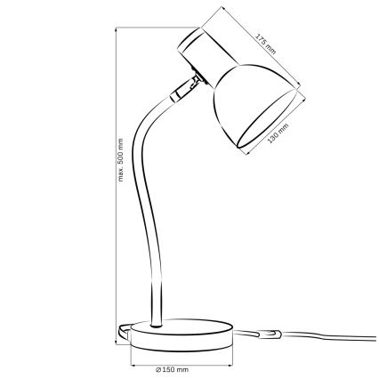 Lámpara de mesa MIMI 1xE27/10W/230V azul