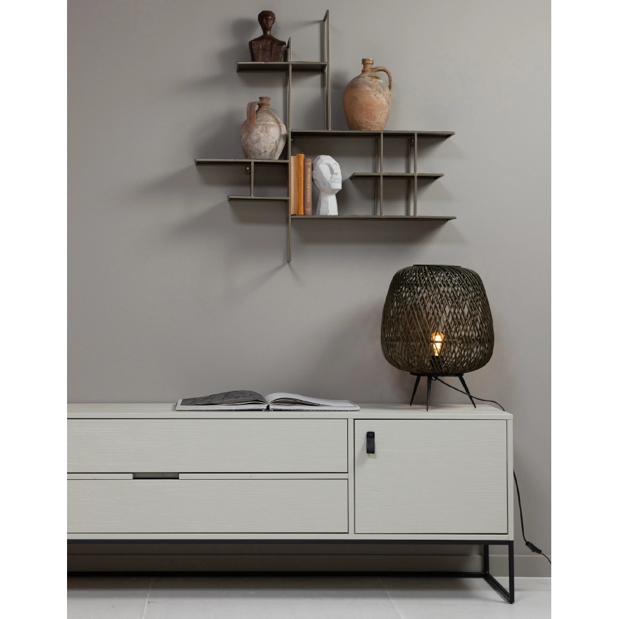 Lámpara de mesa MOZA 1xE27/60W/230V bambú verde