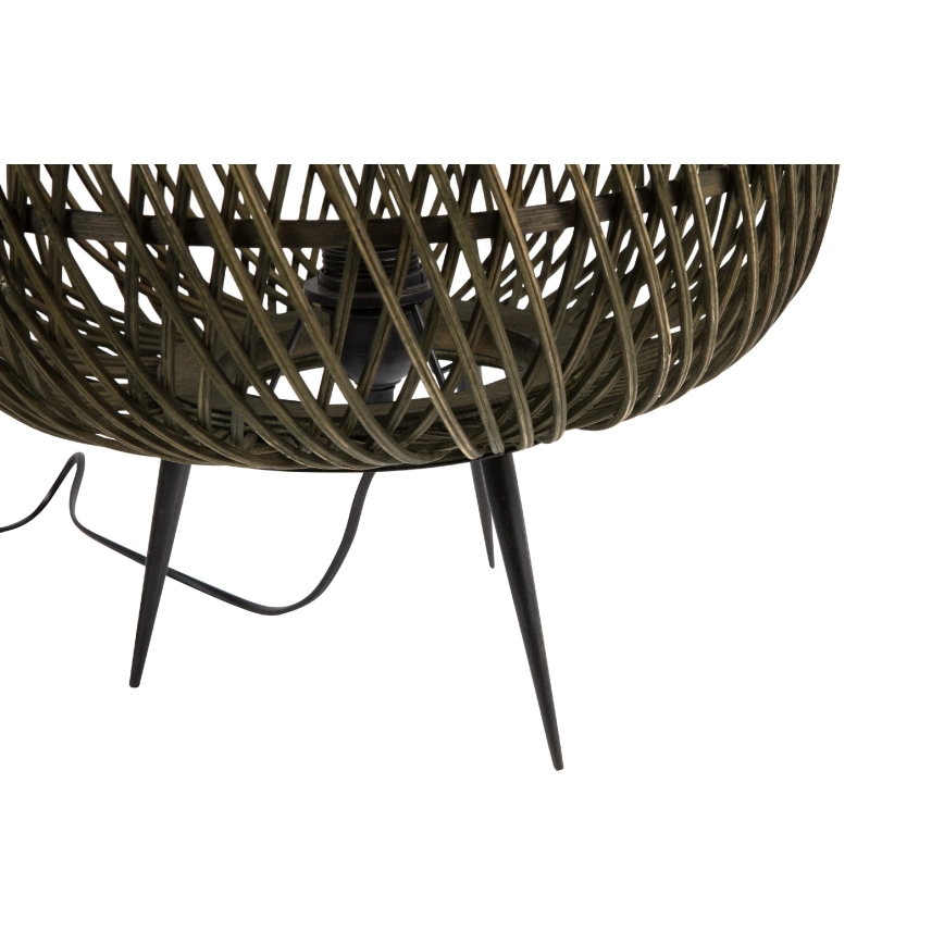 Lámpara de mesa MOZA 1xE27/60W/230V bambú verde