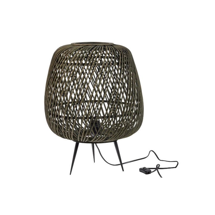 Lámpara de mesa MOZA 1xE27/60W/230V bambú verde