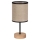Lámpara de mesa NEGRO 1xE27/25W/230V roble