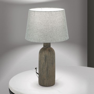 Lámpara de mesa ORCHID 1xE27/40W/230V cerámica marrón/gris