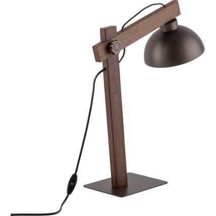 Lámpara de mesa OSLO 1xE27/15W/230V nogal/marrón
