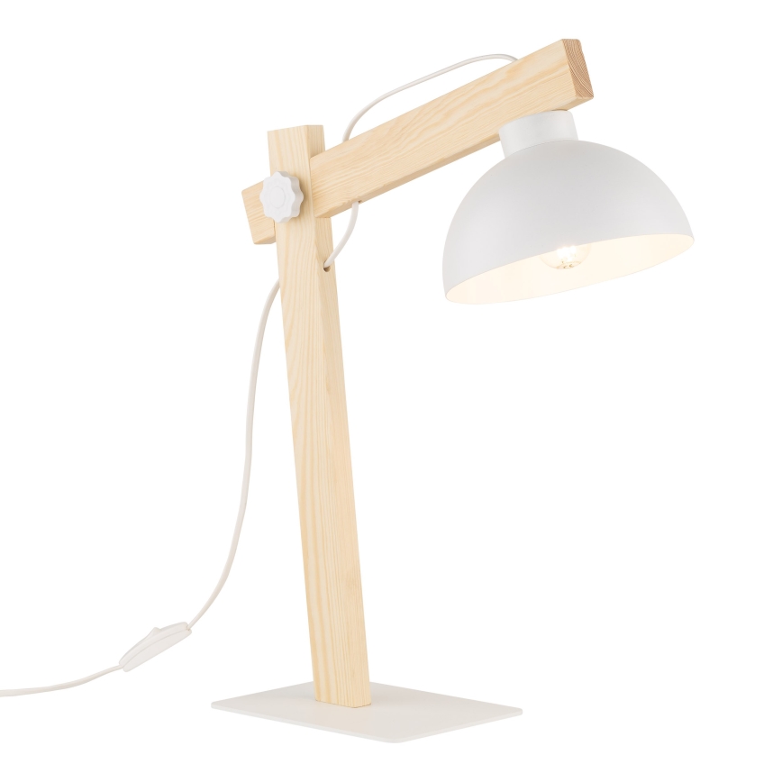 Lámpara de mesa OSLO 1xE27/15W/230V pino/blanco