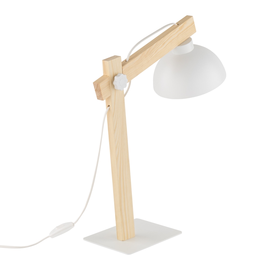Lámpara de mesa OSLO 1xE27/15W/230V pino/blanco