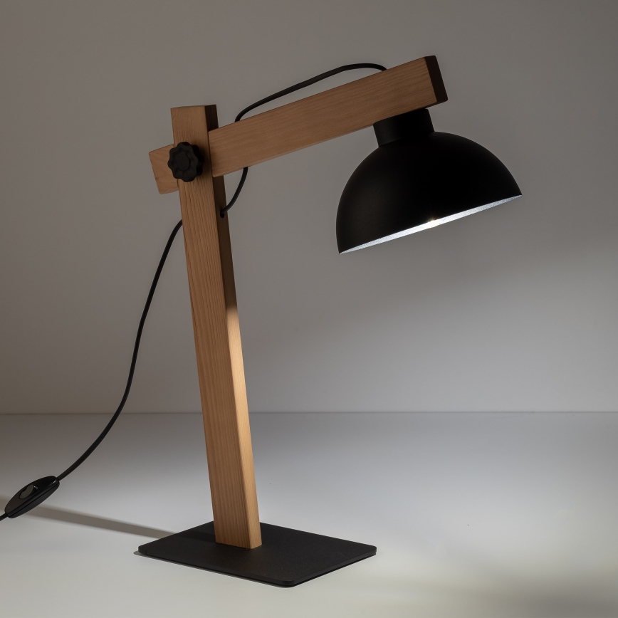 Lámpara de mesa OSLO 1xE27/15W/230V pino/negro