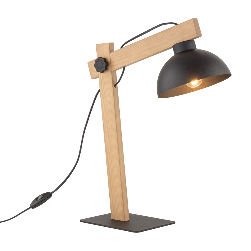 Lámpara de mesa OSLO 1xE27/15W/230V pino/negro