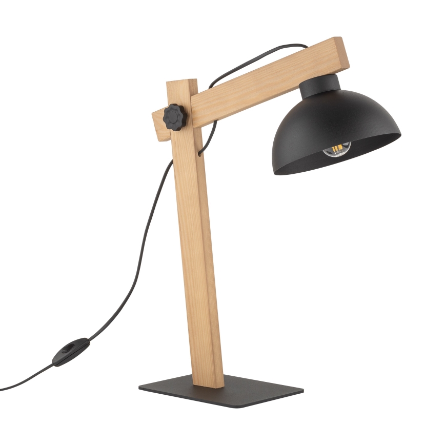 Lámpara de mesa OSLO 1xE27/15W/230V pino/negro