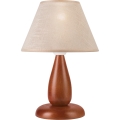 Lámpara de mesa PERA 1xE27/60W/230V marrón/haya