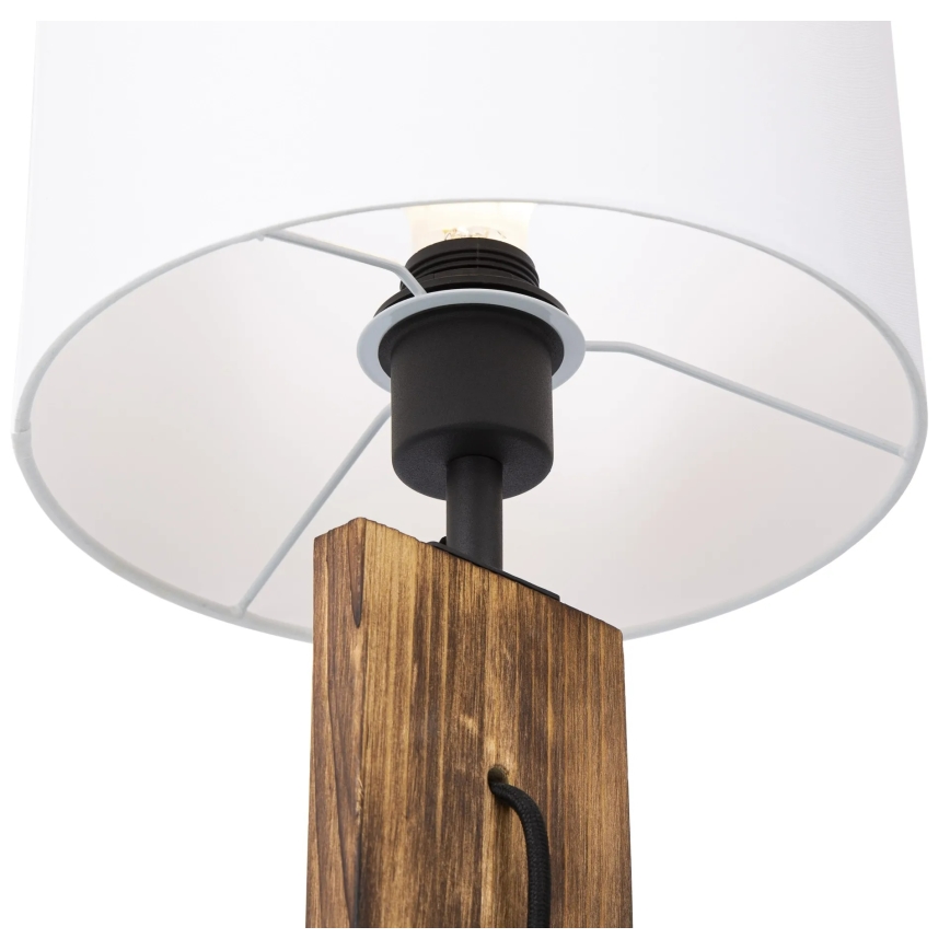 Lámpara de mesa PINUS 1xE27/40W/230V blanco/madera