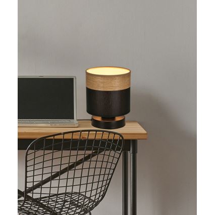 Lámpara de mesa PORTO 1xE27/60W/230V negro/marrón