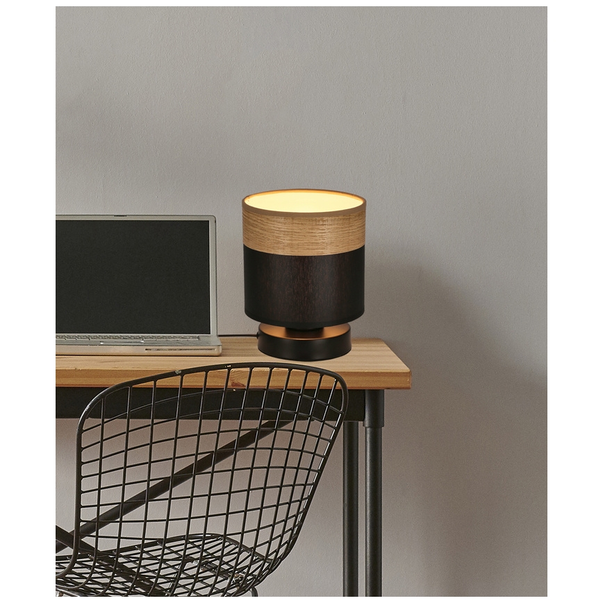 Lámpara de mesa PORTO 1xE27/60W/230V negro/marrón
