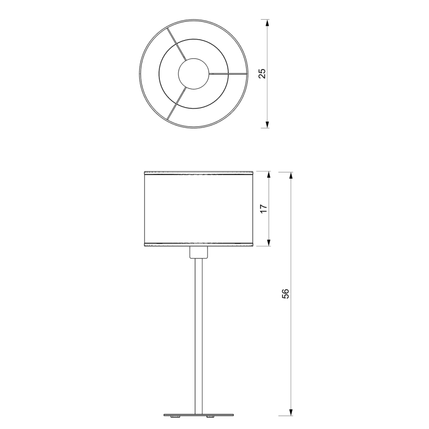 Lámpara de mesa RATTAN 1xE27/60W/230V diá. 25 cm ratán