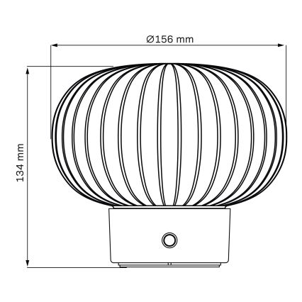 Lámpara de mesa regulable LED táctil LATTE LED/1,8W/5V USB 2000 mAh cromo mate/blanco