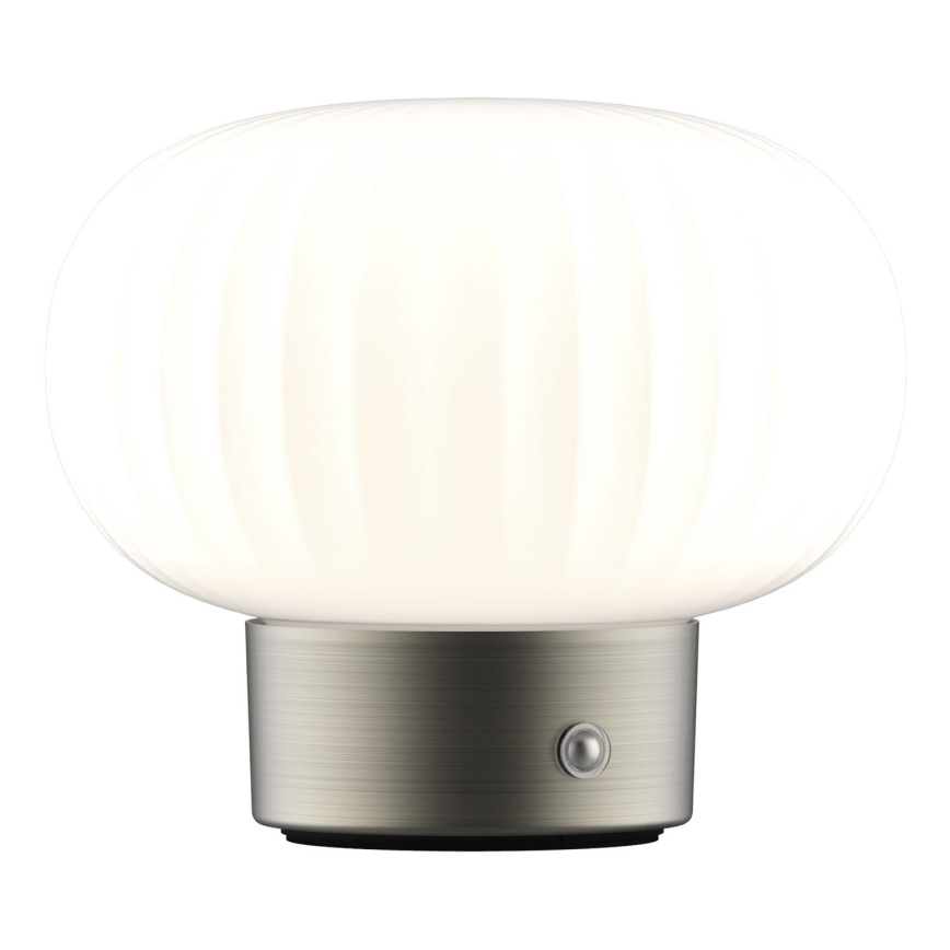 Lámpara de mesa regulable LED táctil LATTE LED/1,8W/5V USB 2000 mAh cromo mate/blanco